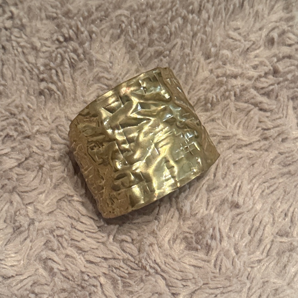 Textured Gold slip on Bracelet